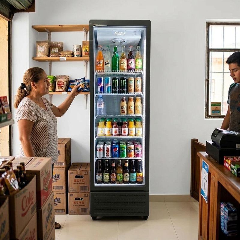 Vitrina Refrigerada Color Negro de 12.2 Pies³