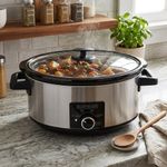 Olla de Cocimiento Lento Black & Decker Acero Inoxidable de 7 Litros