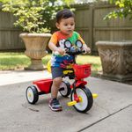 Triciclo Infantil Plegable Disney Mickey con Canasta y Sonido Multicolor