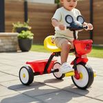 Triciclo Infantil Plegable Disney Mickey con Canasta y Sonido Multicolor