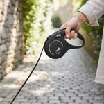 Correa Retráctil Flexi New Classic para Perro Color Negro Talla S