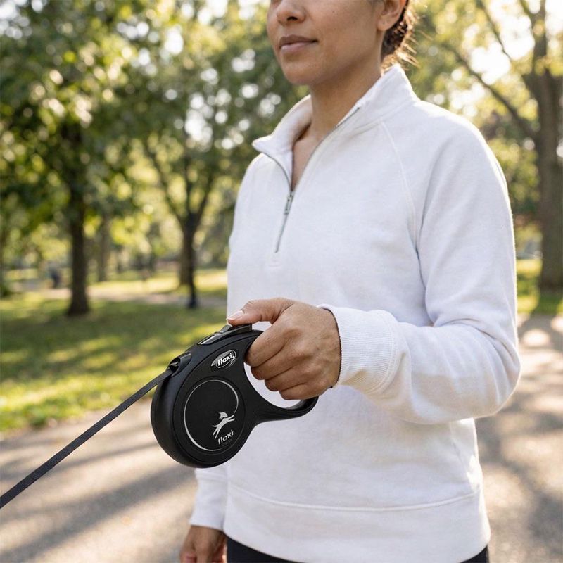 Correa Retráctil Flexi New Classic para Perro Color Negro Talla S