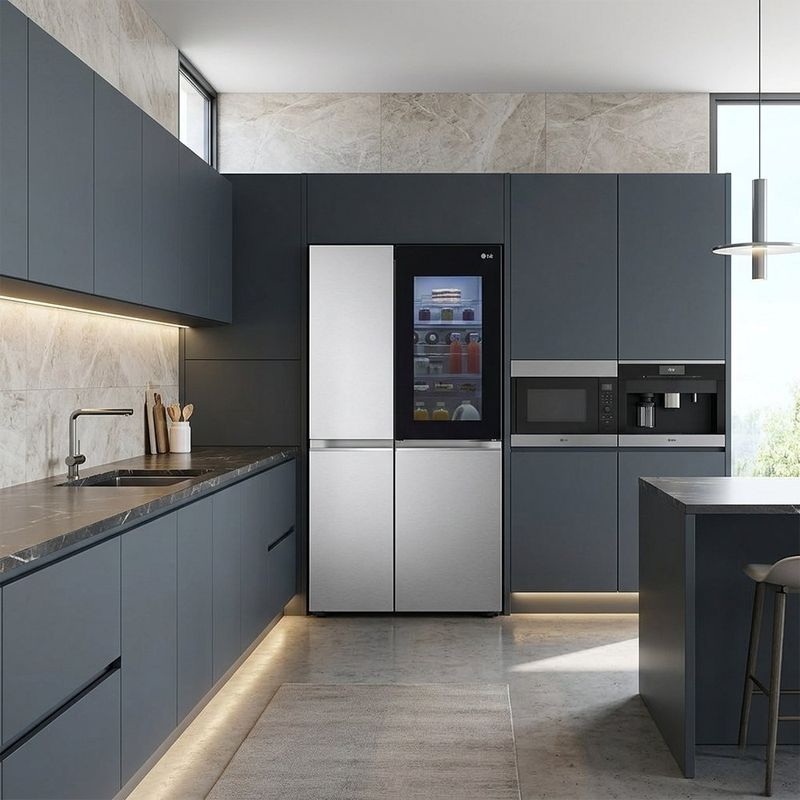 Refrigerador Side by Side de Acero con InstaView y ThinQ de 25 Pies³