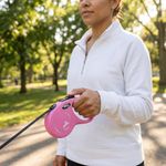 Correa Retráctil Flexi New Classic para Perro Color Rosa Talla S