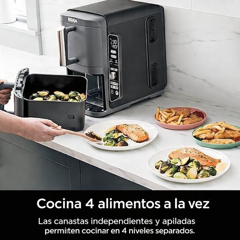 Freidora de Aire Ninja DoubleStack XL 9.5 L 2 Cestas Vertical