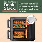 Freidora de Aire Ninja DoubleStack XL 9.5 L 2 Cestas Vertical