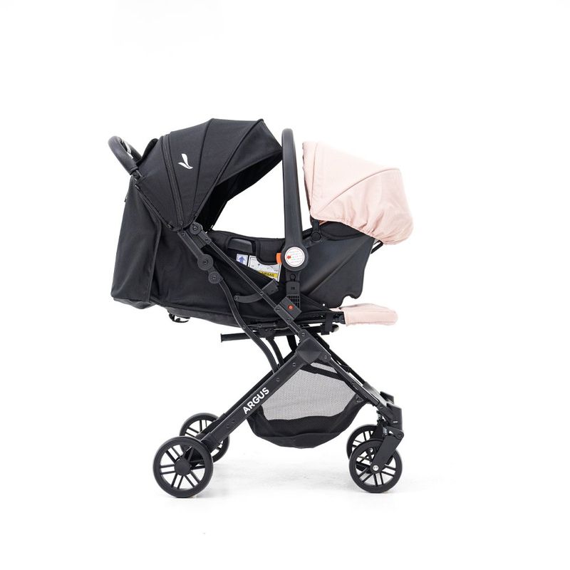 Travel System Argus Compacto con Porta Bebé Color Rosado