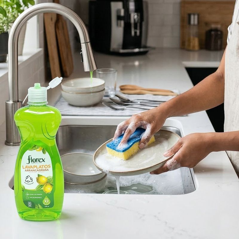 Lavaplatos Líquido Florex Arranca Grasa Aroma Limón 425 ml