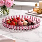 Bandeja DolceVita de 31 cm Rojo Amatista para Servir Postres, Snacks o Aperitivos