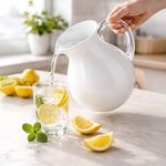 Pichel de 2 Litros Blanco Perla para Agua, Jugos o Bebidas Frías
