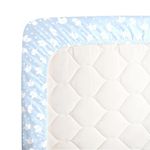 Sábana Cobertora para Corral Nojo Diseño Elefantes Color Celeste