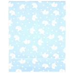 Sábana Cobertora para Corral Nojo Diseño Elefantes Color Celeste