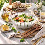 Tazón DolceVita de 30 cm Blanco Perla para Frutas, Ensaladas o Servicio de Mesa