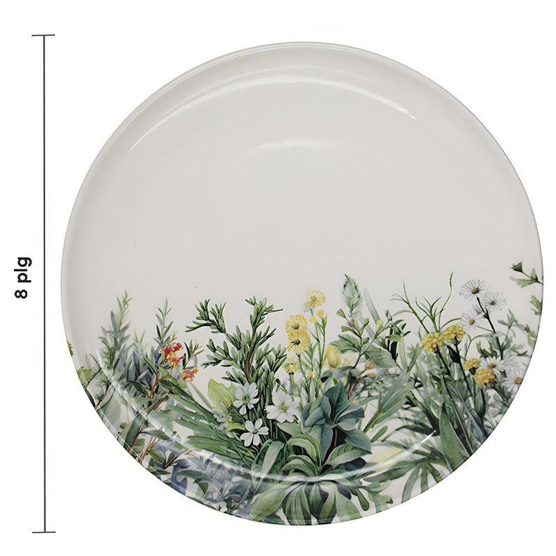 Plato para Ensalada Colección Jardín de 8 Plg