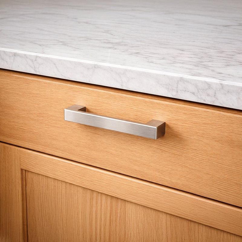 Halador de Barra Modelo 143112 Acabado Níquel para Mueble