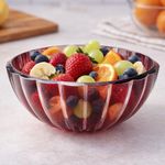 Tazón DolceVita de 20 cm Rojo Amatista para Frutas, Ensaladas o Servicio de Mesa