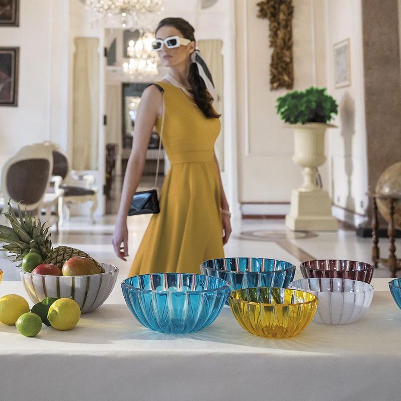 Tazón DolceVita de 20 cm Rojo Amatista para Frutas, Ensaladas o Servicio de Mesa