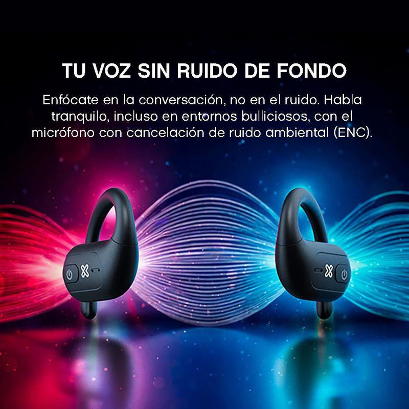 Audífonos Inalámbricos TWS OpenBuds con Micrófono ENC Color Negro