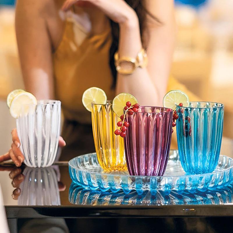 Vaso Alto DolceVita de 12 oz Rojo Amatista para Agua, Jugos o Bebidas Frías