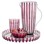 Vaso Alto DolceVita de 12 oz Rojo Amatista para Agua, Jugos o Bebidas Frías