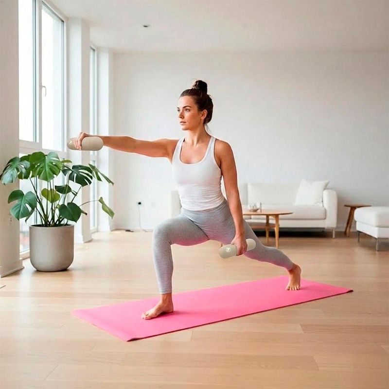 Dumbbell de Neopreno Sportmec de 2 kg Color Beige