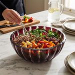 Tazón DolceVita de 30 cm Rojo Amatista para Servir Ensaladas, Frutas o Botanas