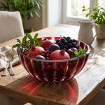 Tazón DolceVita de 30 cm Rojo Amatista para Servir Ensaladas, Frutas o Botanas