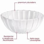 Tazón DolceVita de 25 cm Blanco Perla para Frutas, Ensaladas o Servicio de Mesa