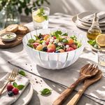 Tazón DolceVita de 25 cm Blanco Perla para Frutas, Ensaladas o Servicio de Mesa