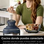 Freidora de Aire Ninja Crispi Portátil de Vidrio FN101GY 4 en 1 Color Gris