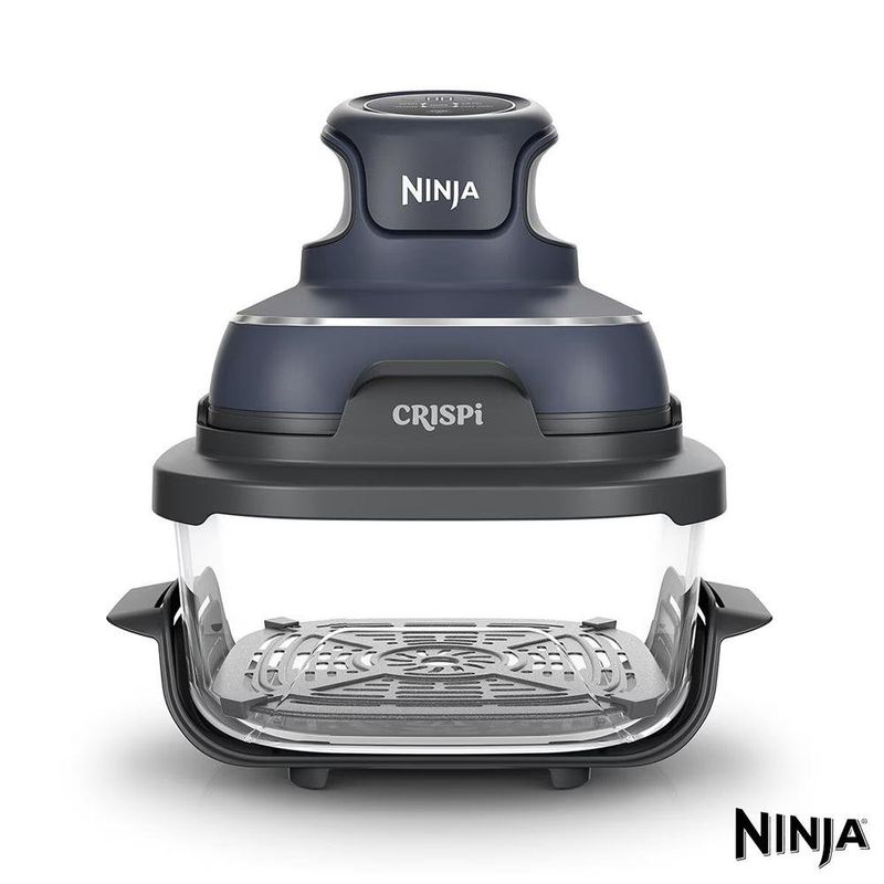 Freidora de Aire Ninja Crispi Portátil de Vidrio FN101GY 4 en 1 Color Gris
