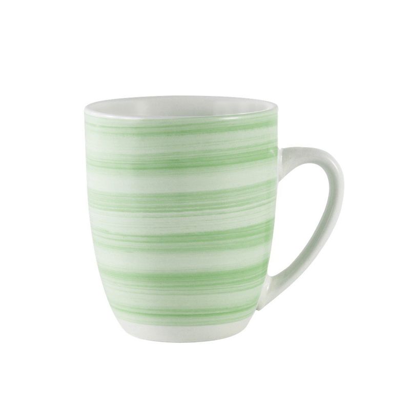 Vajilla Fiorella de Porcelana de 12 Piezas con Diseño Floral Verde