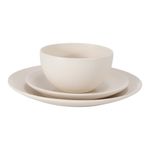 Vajilla Zen de Cerámica de 12 Piezas Color Beige para 4 Personas