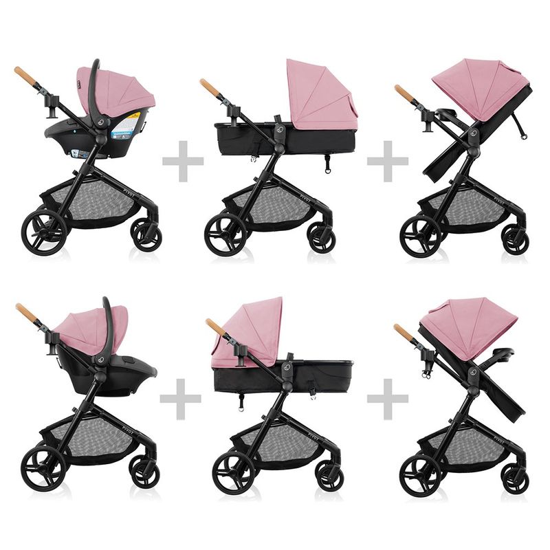 Travel System con Portabebé Pivot NXT Color Lilas Pink