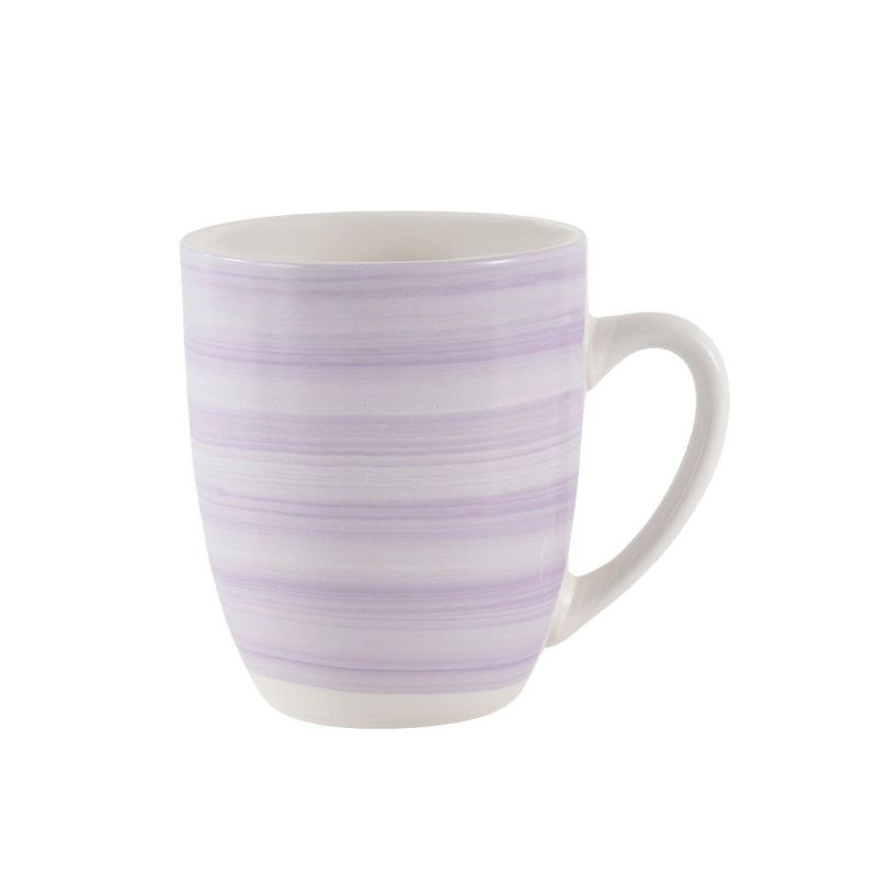 Vajilla Fiorella de Porcelana de 12 Piezas con Diseño Floral Morado