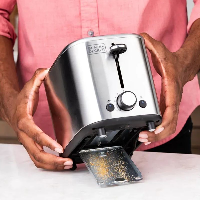 Tostador de Pan de 2 Rebanadas de Acero Inoxidable