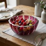 Tazón DolceVita de 25 cm Rojo Amatista para Ensaladas, Frutas o Centro de Mesa