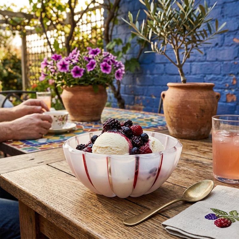 Tazón DolceVita de 12 cm Blanco Perla para Snacks, Postres o Porciones Individuales