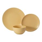 Vajilla Zen de Cerámica de 12 Piezas Color Terracota para 4 Personas