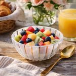 Tazón DolceVita de 20 cm Blanco Perla para Frutas, Ensaladas o Servicio de Mesa