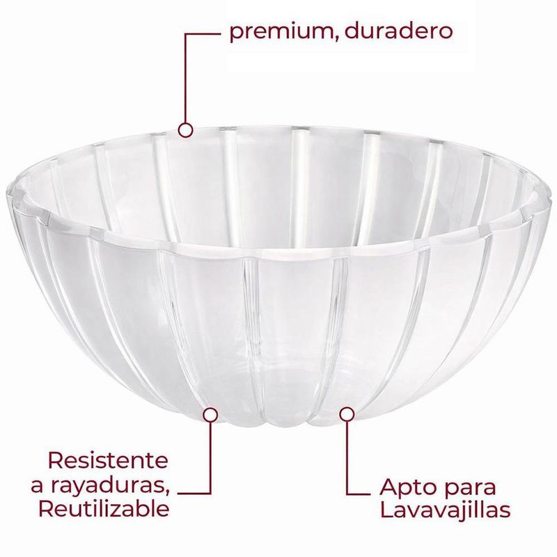 Tazón DolceVita de 20 cm Blanco Perla para Frutas, Ensaladas o Servicio de Mesa