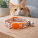 Collar Safe Cat Triangulos Naranja de 3/8 Plg
