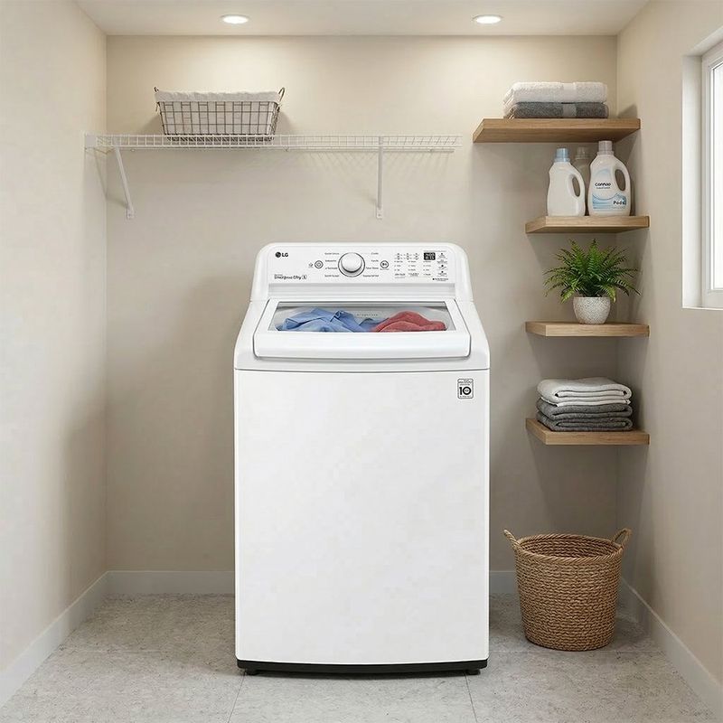 Lavadora LG Carga Superior Capacidad de 48 Libras Color Blanco