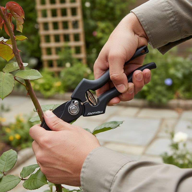 Tijera Podadora Curva para Jardín de 5 Plg Color Negro