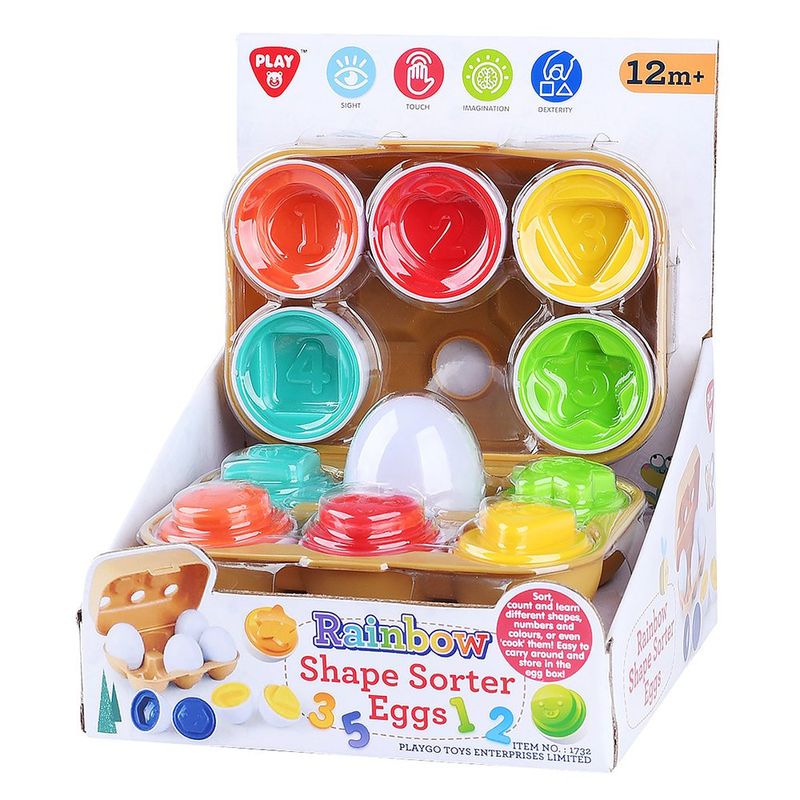 Set Didáctico Huevitos Clasificadores de Figuras con Números y Colores