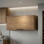 Gabinete Aéreo Toscana Café y Crema de 1 Puerta 80 x 29 x 37 cm para Cocina