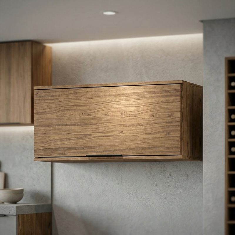 Gabinete Aéreo Toscana Café y Crema de 1 Puerta 80 x 29 x 37 cm para Cocina