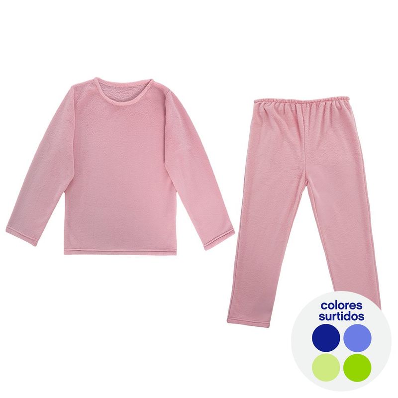 Pijama para Bebé Afelpada de 2 Pzas Talla S Colores Surtidos