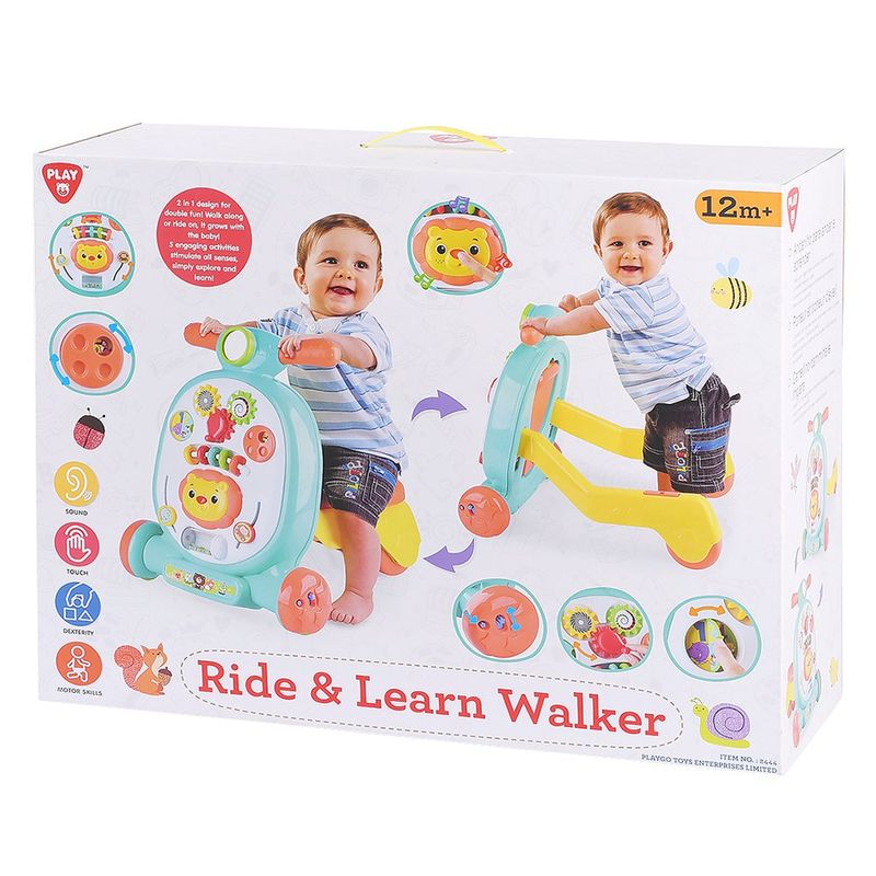 Caminadora Infantil 2 en 1 Ride & Learn Walker con Actividades Interactivas