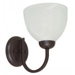 Combo de 4 Lámparas de Pared Color Chocolate con Pantalla de Vidrio Opalino